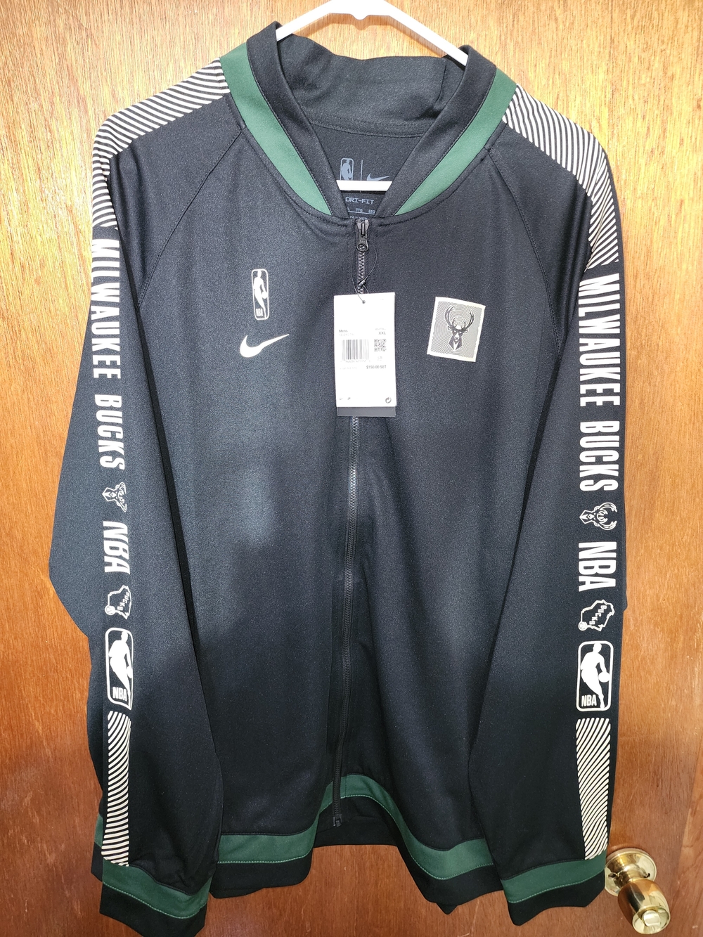 NWT Milwaukee Bucks Nike Dri Fit Jacket Size XXL 2XL 2X